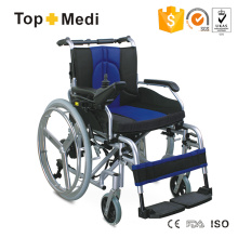 Больница рекомендует безопасную электрическую алюминиевую инвалидную коляску с ручкой для спуска ...
